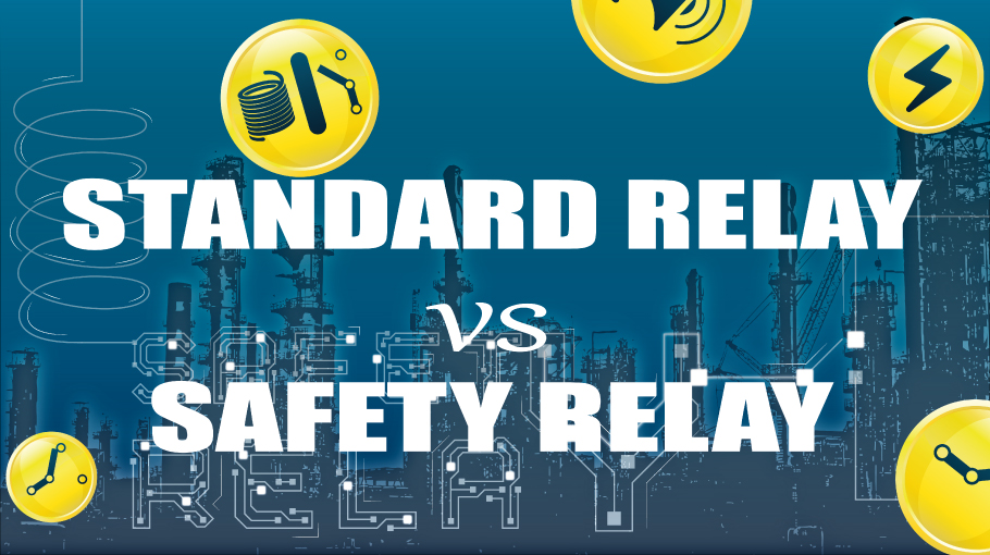 Differences between a standard and a safety relay